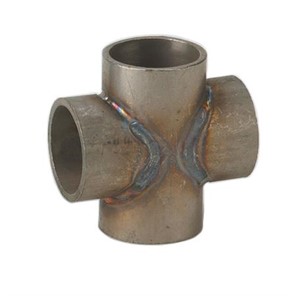 These Slip-On Cross fittings are fabricated from type 304 stainless steel and feature a mill finish. Fittings are for welded assembly and can be used with 1-1/4<span>"</span> pipe or 1.66<span>"</span> tube (OD).