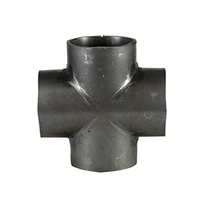 Steel Slip-On Cross fittings are fabricated from 6063-T52 aluminum alloy and feature a mill finish. Fittings are for welded assembly and can be used with 1-1/2<span>"</span> pipe or 1.90<span>"</span> tube (OD).